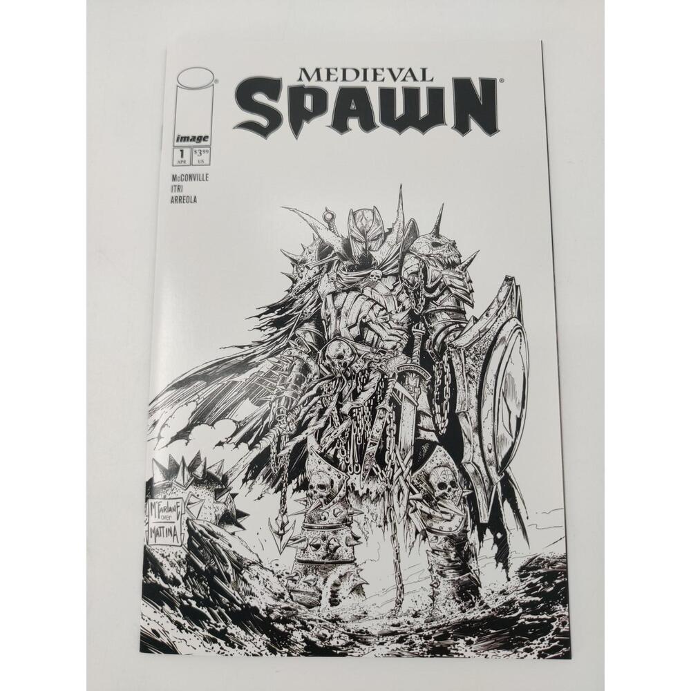 MEDIEVAL SPAWN #1‎ CVR B MCFARLANE & MATTINA B&W VAR